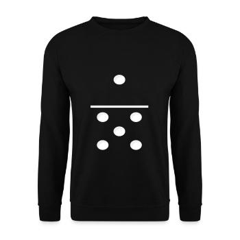 Domino Game Tile 1-5 - Lustiges Gruppenkostüm - Unisex Pullover - Schwarz - Vorne - Alina (178cm) & Michal (187cm)