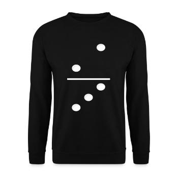 Domino Game Tile 2-3 - Lustiges Gruppenkostüm - Unisex Pullover - Schwarz - Vorne - Alina (178cm) & Michal (187cm)