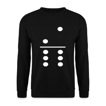 Domino Game Tile 2-6 - Lustiges Gruppenkostüm - Unisex Pullover - Schwarz - Vorne - Alina (178cm) & Michal (187cm)