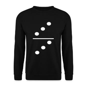 Domino Game Tile 3-3 - Lustiges Gruppenkostüm - Unisex Pullover - Schwarz - Vorne - Alina (178cm) & Michal (187cm)