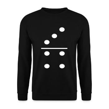 Domino Game Tile 3-4 - Lustiges Gruppenkostüm - Unisex Pullover - Schwarz - Vorne - Alina (178cm) & Michal (187cm)