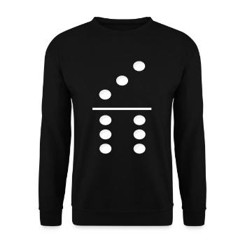 Domino Game Tile 3-6 - Lustiges Gruppenkostüm - Unisex Pullover - Schwarz - Vorne - Alina (178cm) & Michal (187cm)