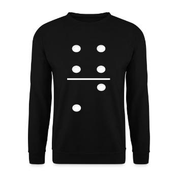 Domino Game Tile 4-2 - Lustiges Gruppenkostüm - Unisex Pullover - Schwarz - Vorne - Alina (178cm) & Michal (187cm)