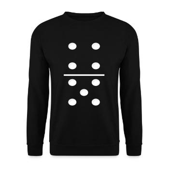 Domino Game Tile 4-5 - Lustiges Gruppenkostüm - Unisex Pullover - Schwarz - Vorne - Alina (178cm) & Michal (187cm)