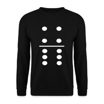 Domino Game Tile 4-6 - Lustiges Gruppenkostüm - Unisex Pullover - Schwarz - Vorne - Alina (178cm) & Michal (187cm)
