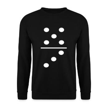 Domino Game Tile 5-3 - Funny Group Costume - Unisex Sweatshirt - black - Front - Alina (178cm) & Michal (187cm)