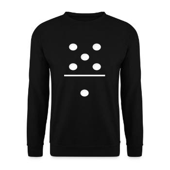 Domino Game Tile 5-1 - Drôle de costume de groupe - Sweat-shirt Unisexe - noir - Devant - Alina (178cm) & Michal (187cm)