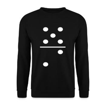 Domino Game Tile 5-2 - Lustiges Gruppenkostüm - Unisex Pullover - Schwarz - Vorne - Alina (178cm) & Michal (187cm)
