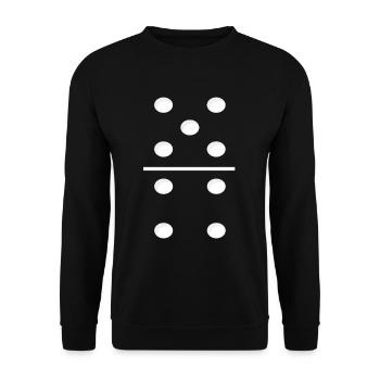 Domino Game Tile 5-4 - Lustiges Gruppenkostüm - Unisex Pullover - Schwarz - Vorne - Alina (178cm) & Michal (187cm)