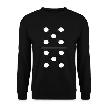 Domino Game Tile 5-5 - Drôle de costume de groupe - Sweat-shirt Unisexe - noir - Devant - Alina (178cm) & Michal (187cm)