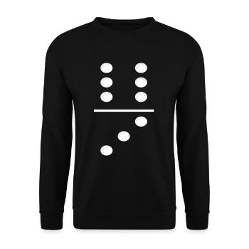 Domino Game Tile 6-3 - Lustiges Gruppenkostüm - Unisex Pullover - Schwarz - Vorne - Alina (178cm) & Michal (187cm)
