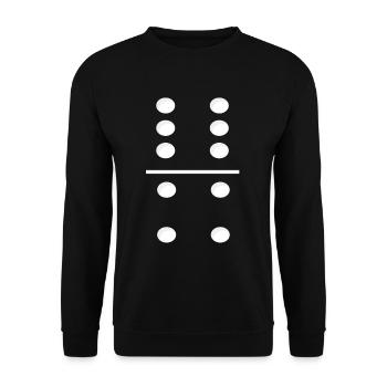 Domino Game Tile 6-4 - Drôle de costume de groupe - Sweat-shirt Unisexe - noir - Devant - Alina (178cm) & Michal (187cm)