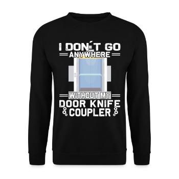 Elevator Inspector - Elevator Mechanic - Unisex Sweatshirt - black - Front - Alina (178cm) & Michal (187cm)