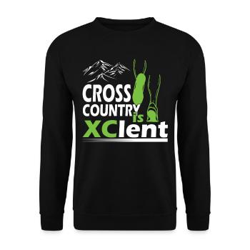 XC running present for men and women - Unisex Sweatshirt - black - Front - Alina (178cm) & Michal (187cm)