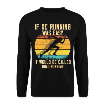 XC running present for men and women - Unisex Pullover - Schwarz - Vorne - Alina (178cm) & Michal (187cm)