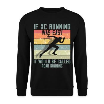 XC running present for men and women - Unisex Pullover - Schwarz - Vorne - Alina (178cm) & Michal (187cm)