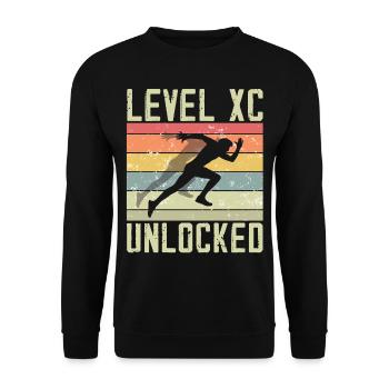 XC running present for men and women - Unisex Sweatshirt - black - Front - Alina (178cm) & Michal (187cm)
