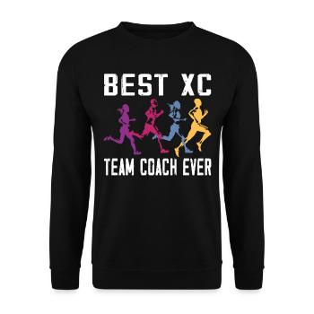 XC running present for men and women - Unisex Sweatshirt - black - Front - Alina (178cm) & Michal (187cm)