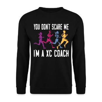 XC running present for men and women - Unisex Sweatshirt - black - Front - Alina (178cm) & Michal (187cm)