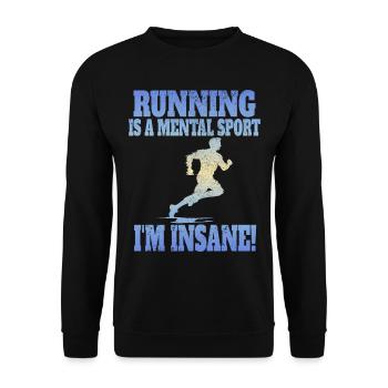 XC running present for men and women - Unisex Sweatshirt - black - Front - Alina (178cm) & Michal (187cm)