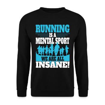 XC running present for men and women - Unisex Sweatshirt - black - Front - Alina (178cm) & Michal (187cm)