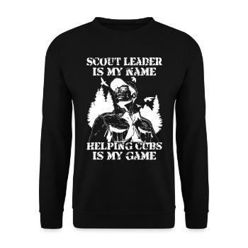 Scout leader est mon nom - Drôle de chef scout - Sweat-shirt Unisexe - noir - Devant - Alina (178cm) & Michal (187cm)