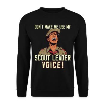 Camping Scoutmaster - Drôle de chef scout - Sweat-shirt Unisexe - noir - Devant - Alina (178cm) & Michal (187cm)