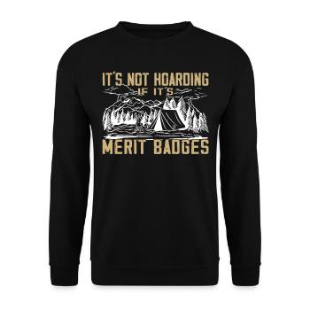 Camping Scoutmaster - Drôle de chef scout - Sweat-shirt Unisexe - noir - Devant - Alina (178cm) & Michal (187cm)