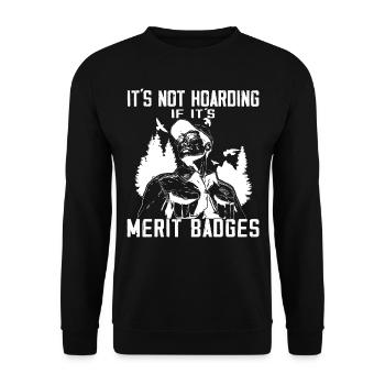 Camping Scoutmaster - Drôle de chef scout - Sweat-shirt Unisexe - noir - Devant - Alina (178cm) & Michal (187cm)