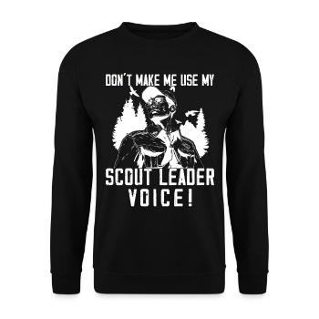 Camping Scoutmaster - Drôle de chef scout - Sweat-shirt Unisexe - noir - Devant - Alina (178cm) & Michal (187cm)