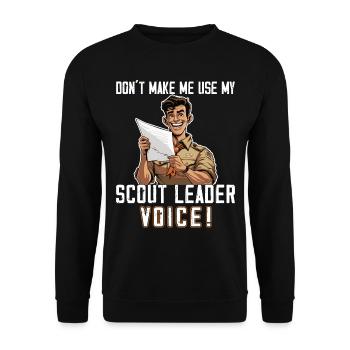 Camping Scoutmaster - Drôle de chef scout - Sweat-shirt Unisexe - noir - Devant - Alina (178cm) & Michal (187cm)