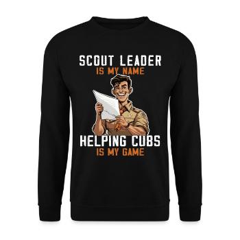 Camping Scoutmaster - Drôle de chef scout - Sweat-shirt Unisexe - noir - Devant - Alina (178cm) & Michal (187cm)