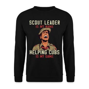 Camping Scoutmaster - Drôle de chef scout - Sweat-shirt Unisexe - noir - Devant - Alina (178cm) & Michal (187cm)