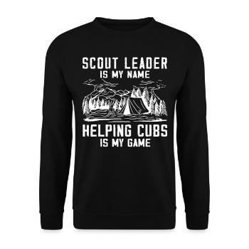 Camping Scoutmaster - Drôle de chef scout - Sweat-shirt Unisexe - noir - Devant - Alina (178cm) & Michal (187cm)