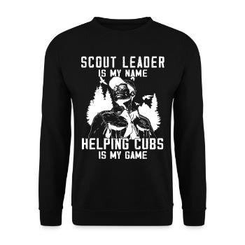 Camping Scoutmaster - Drôle de chef scout - Sweat-shirt Unisexe - noir - Devant - Alina (178cm) & Michal (187cm)