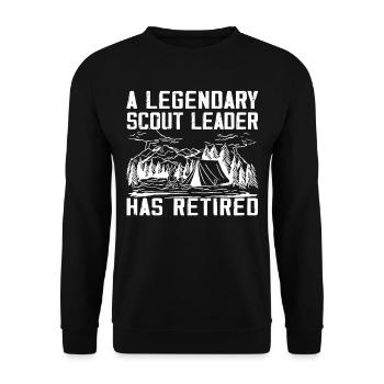 Camping Scouting - Funny Scout Guide - Unisex Sweatshirt - black - Front - Alina (178cm) & Michal (187cm)