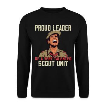 Camping Scoutisme - Drôle de guide scout - Sweat-shirt Unisexe - noir - Devant - Alina (178cm) & Michal (187cm)