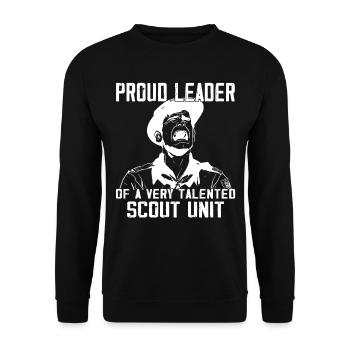 Camping Scouting - Funny Scout Guide - Unisex Sweatshirt - black - Front - Alina (178cm) & Michal (187cm)