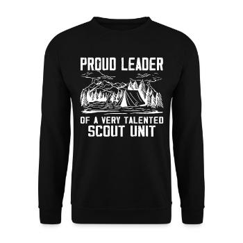 Camping Scoutisme - Drôle de guide scout - Sweat-shirt Unisexe - noir - Devant - Alina (178cm) & Michal (187cm)