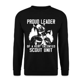 Camping Scoutisme - Drôle de guide scout - Sweat-shirt Unisexe - noir - Devant - Alina (178cm) & Michal (187cm)
