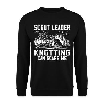 Camping Scouting - Funny Scout Guide - Unisex Sweatshirt - black - Front - Alina (178cm) & Michal (187cm)