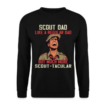 Camping Scouting - Drôle de père scout - Sweat-shirt Unisexe - noir - Devant - Alina (178cm) & Michal (187cm)