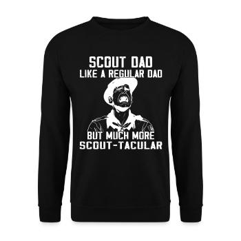 Camping Scouting - Drôle de père scout - Sweat-shirt Unisexe - noir - Devant - Alina (178cm) & Michal (187cm)
