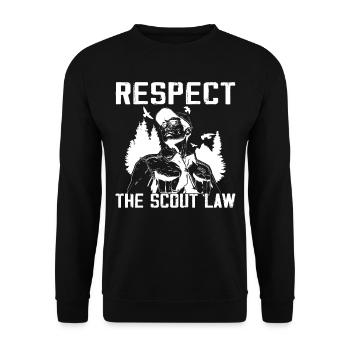Camping Scouting - Drôle de père scout - Sweat-shirt Unisexe - noir - Devant - Alina (178cm) & Michal (187cm)