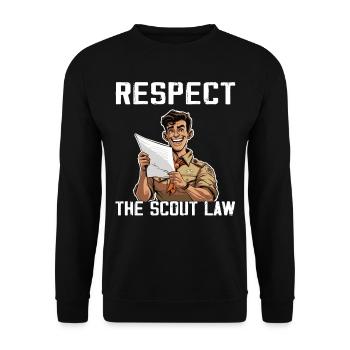 Camping Scouting - Drôle de père scout - Sweat-shirt Unisexe - noir - Devant - Alina (178cm) & Michal (187cm)