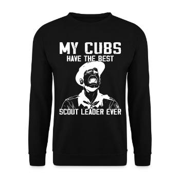 Camping Scouting - Drôle de père scout - Sweat-shirt Unisexe - noir - Devant - Alina (178cm) & Michal (187cm)