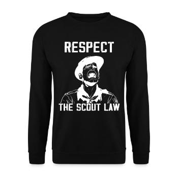 Camping Scouting - Drôle de père scout - Sweat-shirt Unisexe - noir - Devant - Alina (178cm) & Michal (187cm)