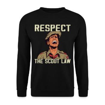Camping Scouting - Drôle de père scout - Sweat-shirt Unisexe - noir - Devant - Alina (178cm) & Michal (187cm)