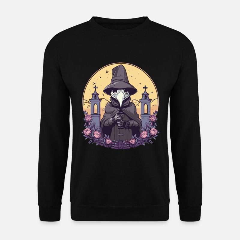 Pastell Goth Niedlicher Gruseliger Pestdoktor - Unisex Pullover - Schwarz