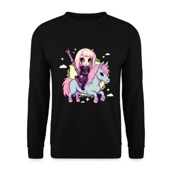 Cute Occult Death Girl, The - Unisex Sweatshirt - black - Front - Alina (178cm) & Michal (187cm)